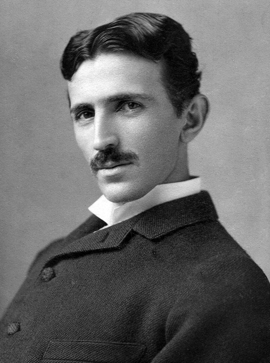 Portrait of Nikola Tesla.